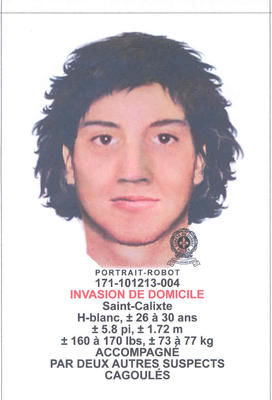 Suspects recherchés pour un vol qualifié à Saint-Calixte