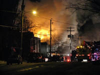 Incendie à la caserne de pompiers de Rawdon