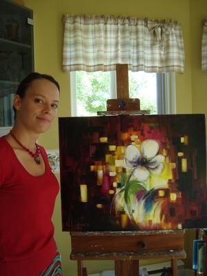 Une peintre de Crabtree au Festival de peinture de Mascouche