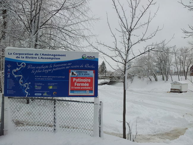 Fermeture de la patinoire sur la rivière l'Assomption