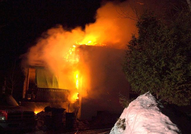 Résidence détruite par un incendie