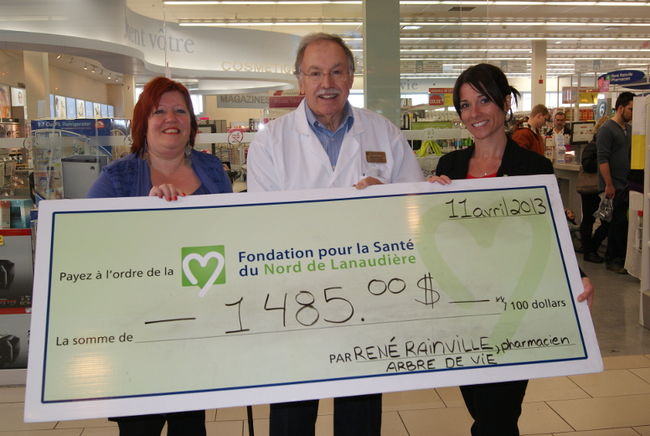 Pharmaprix remet 1485 $ à la fondation pour la santé des femmes!