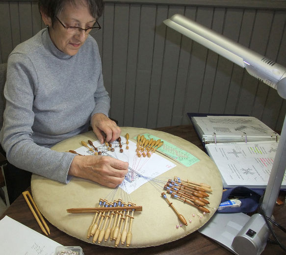 Exposition des dentelles aux fuseaux