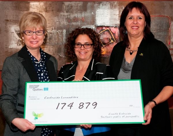 Le Comité Entraide remet 174 879 $ à Centraide Lanaudière