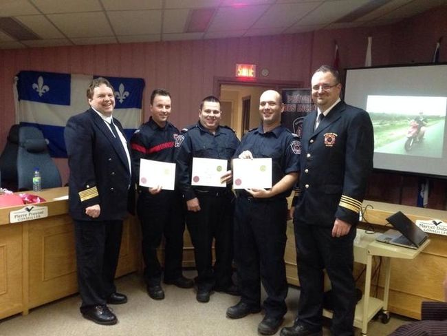 Soirée honorifique pour les pompiers