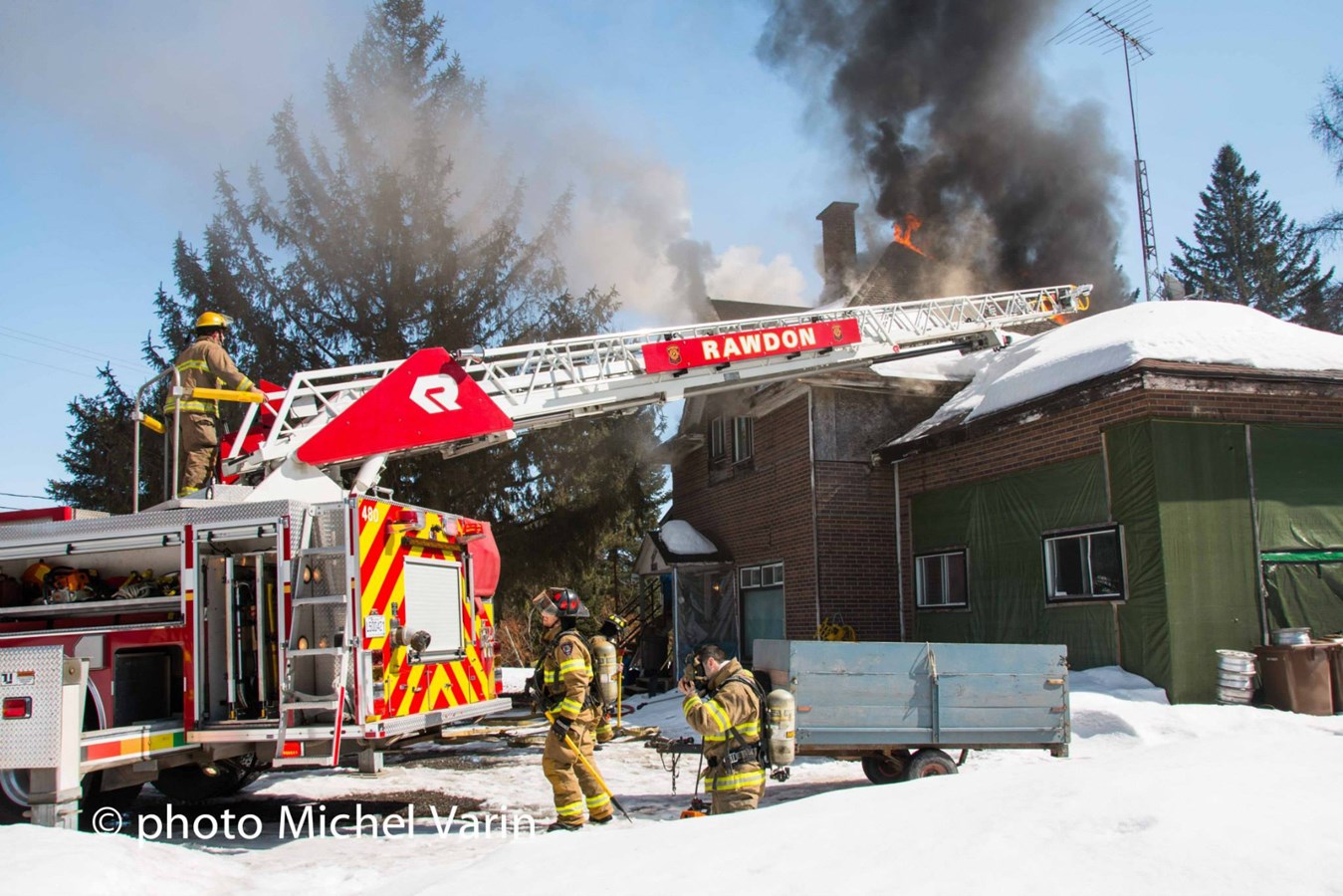 La vieille gare de Rawdon détruite par un incendie