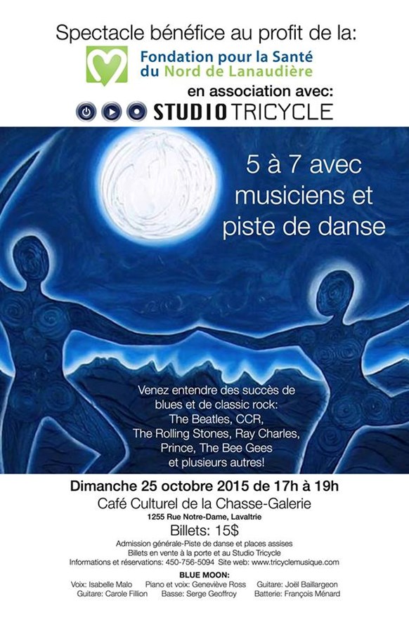 Le Studio Tricycle offre un spectacle bénéfice blues, jazz et rock en formule 5 à 7