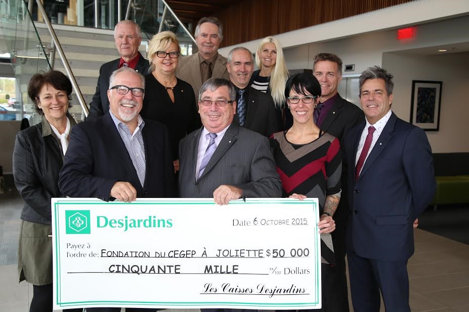 Desjardins fait un don de 50 000 $ à la Fondation du Cégep à Joliette