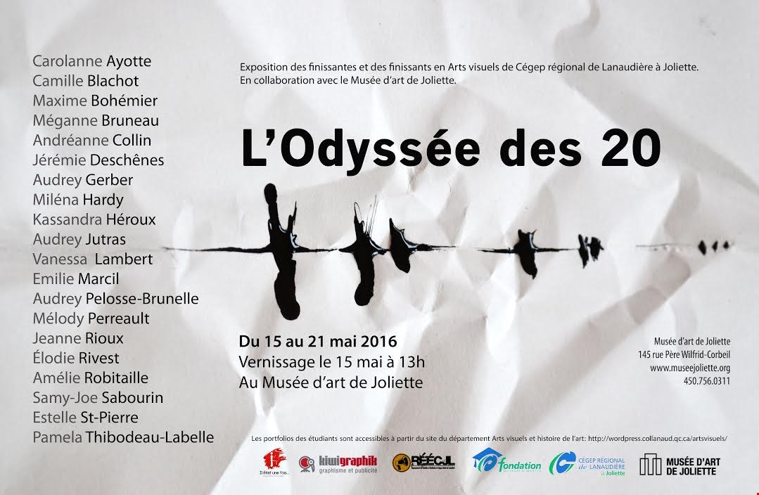 Le Cégep régional de Lanaudière à Joliette et le Musée d'art de Joliette présentent L’Odyssée des 20