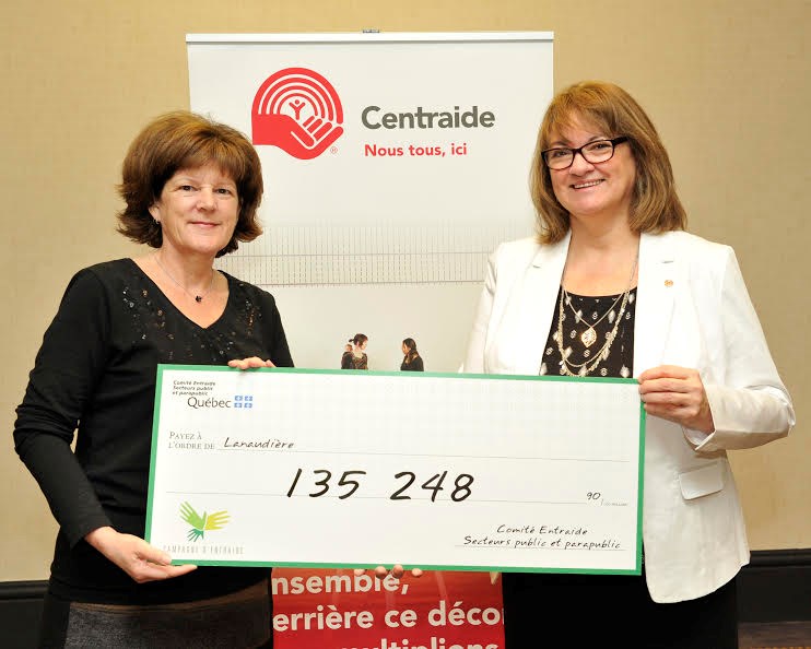Le Comité Entraide remet 135 248 $ à Centraide Lanaudière