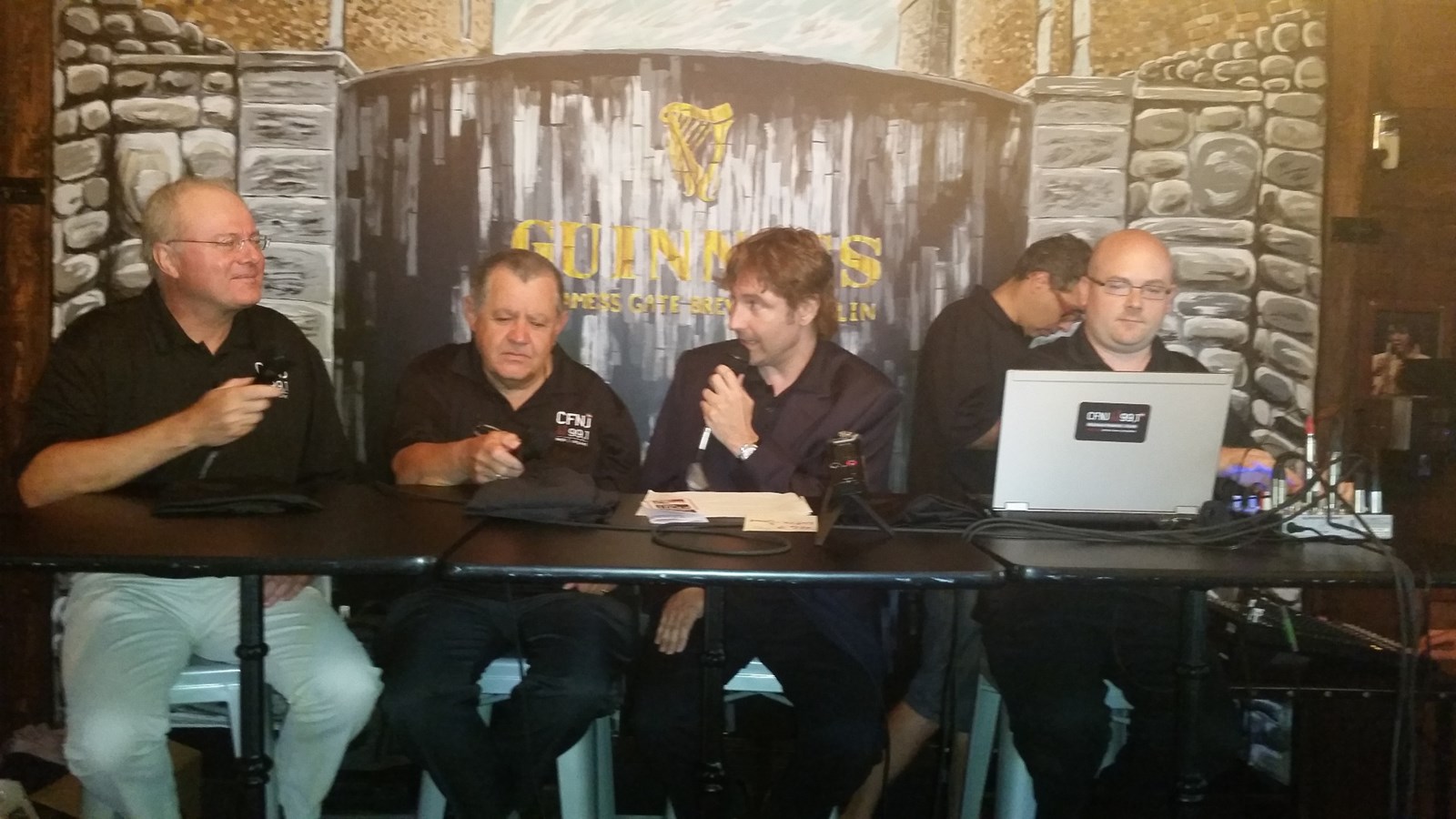Raymond Provost, André Giroux, Claude Fournelle (directeur des programmes) et Nicolas Bellemare (directeur-général).