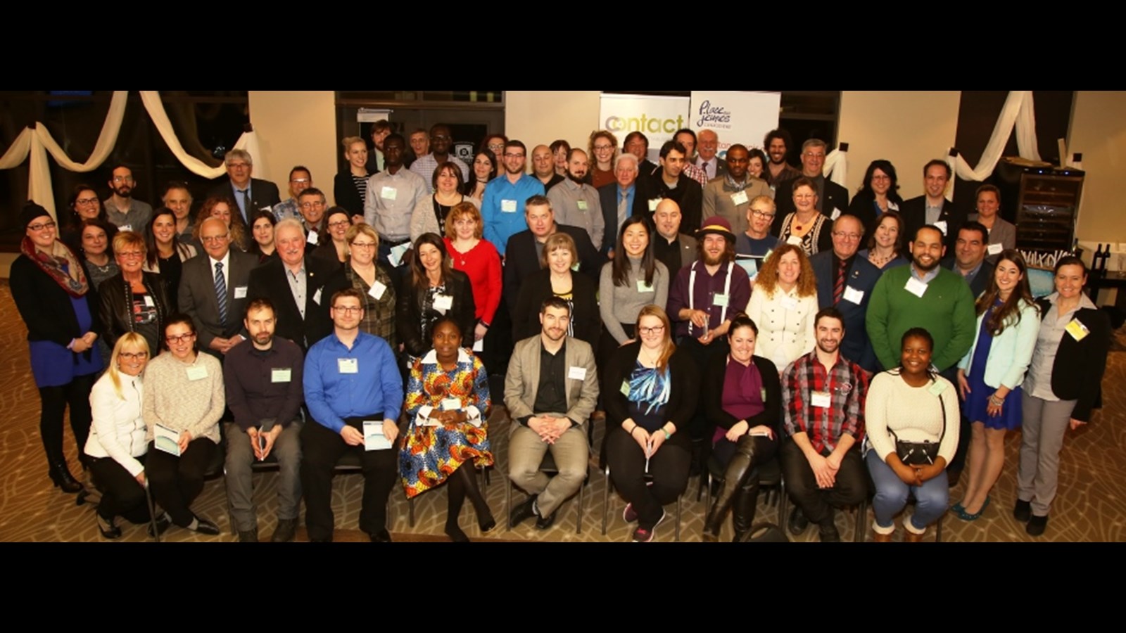 Diplômés et employeurs lors du souper tournant.