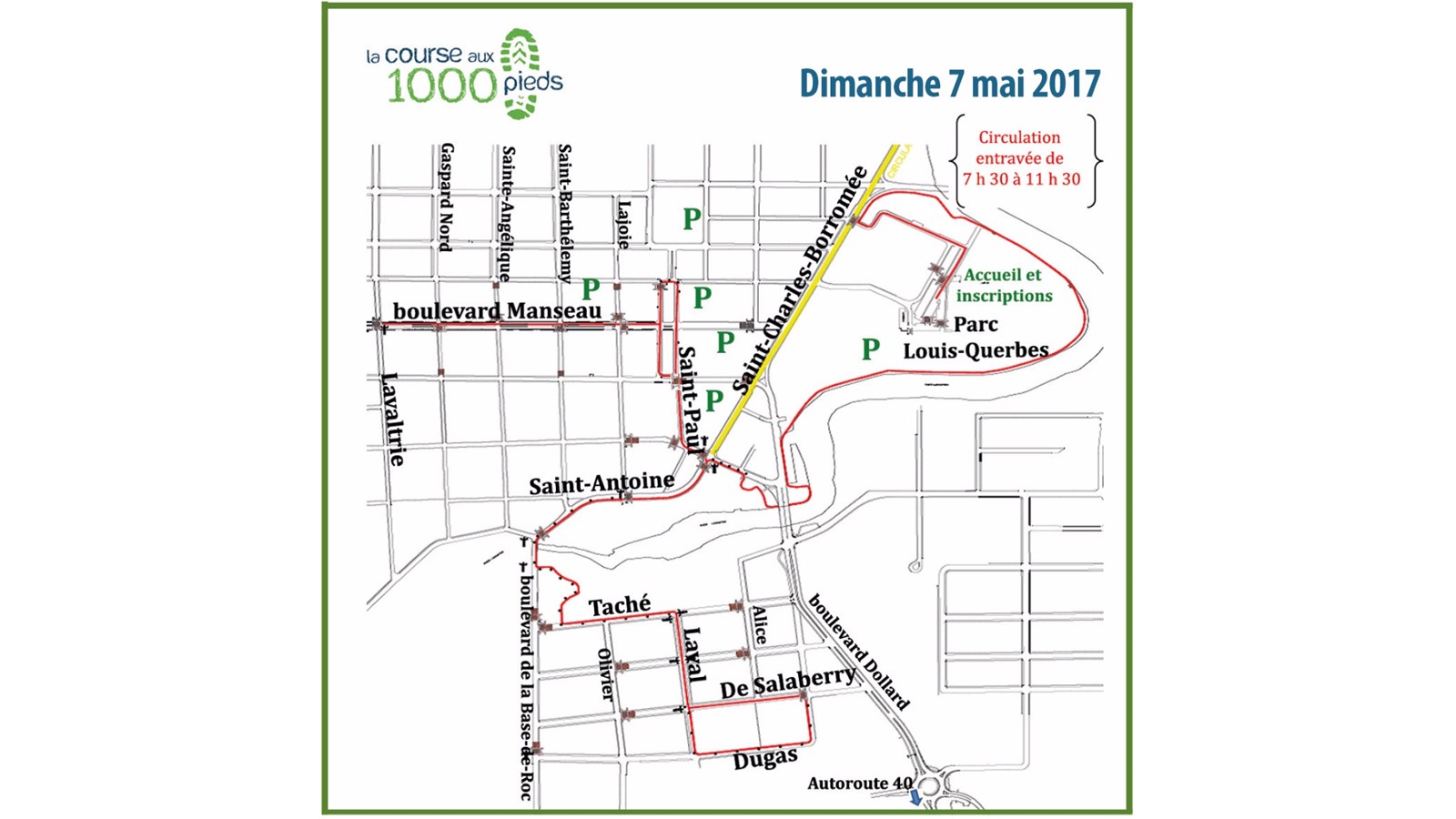 Certaines rues fermées à Joliette pour la 4e édition de la Course aux 1000 pieds