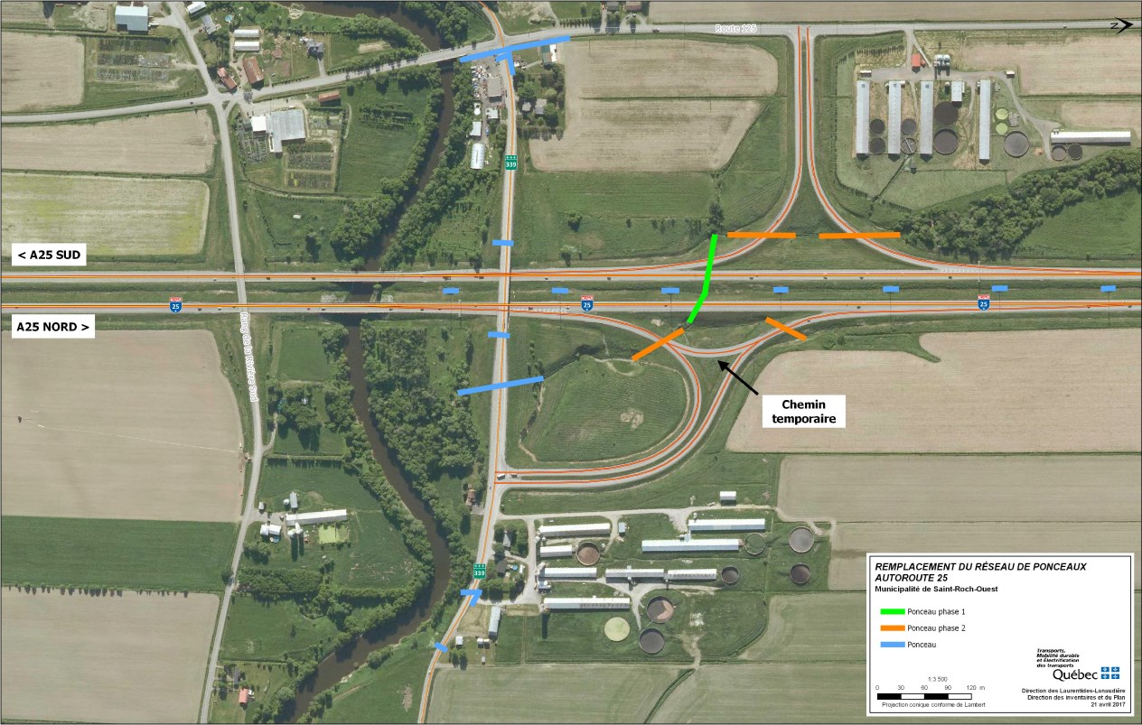 Les travaux vont bon train sur l'autoroute 25 à Saint-Roch-Ouest