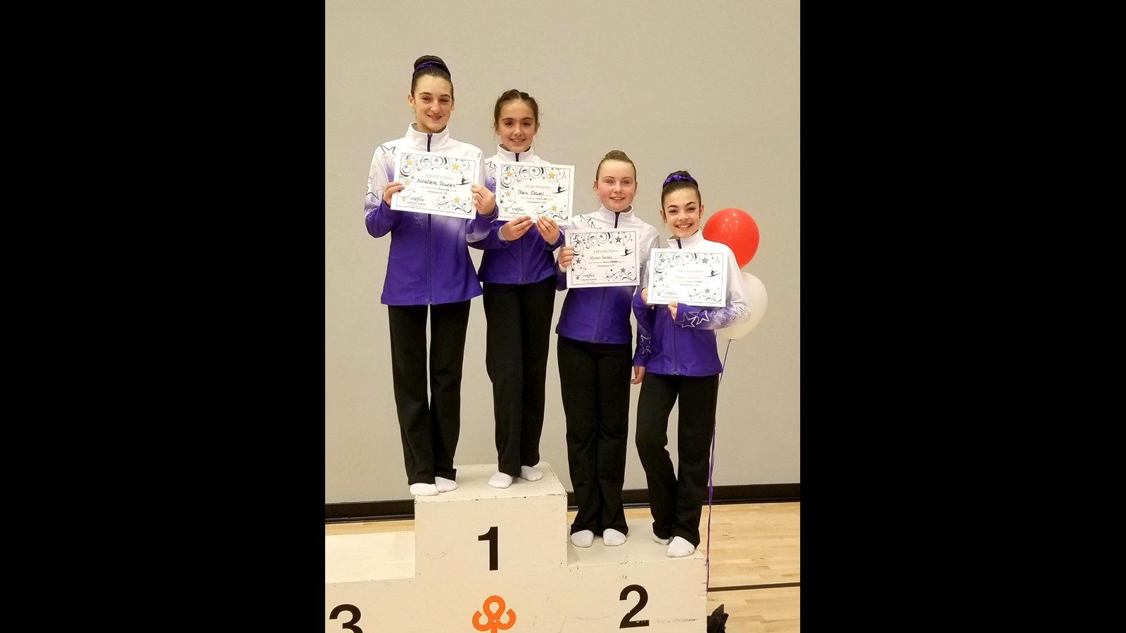 Annabelle Gaudet, Olivia Gravel, Myriam Tremblay et Mégane Deshaies