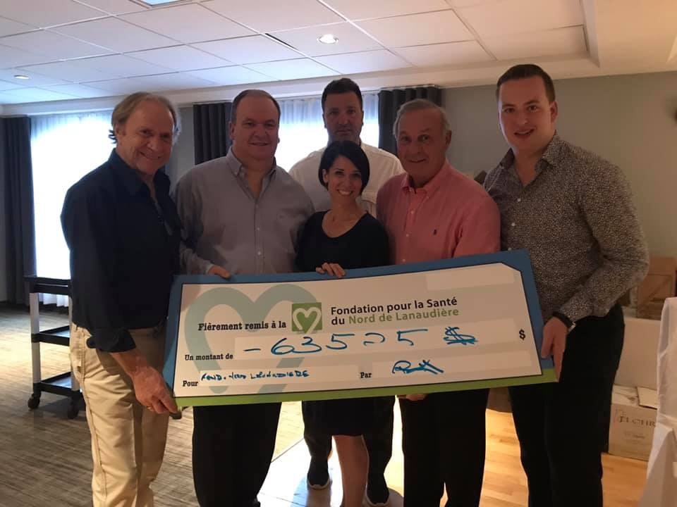 La famille Chalut remet 63 525 $ à la   Fondation pour la Santé avec son Omnium de golf André-Chalut