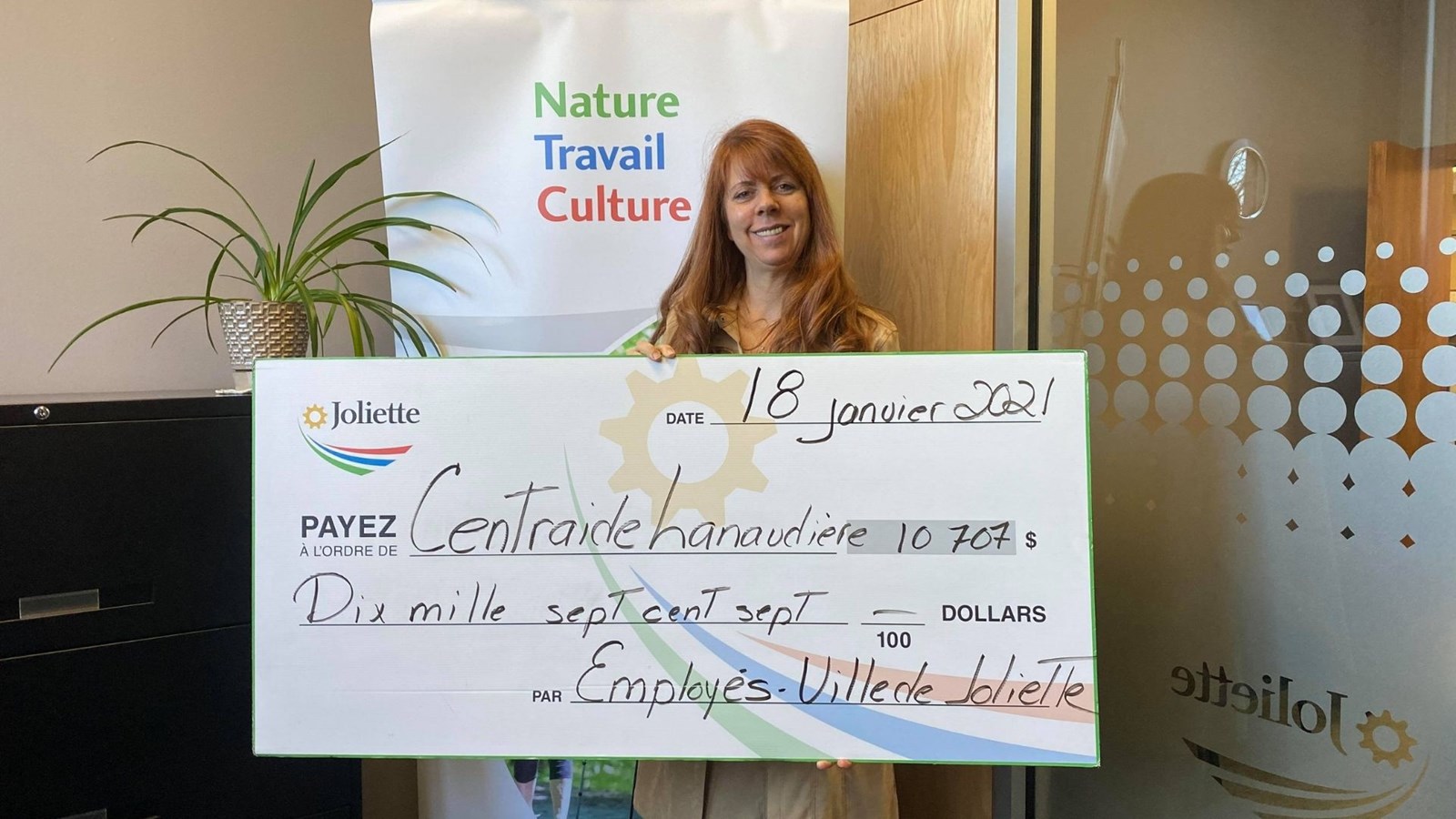 La ville de Joliette remet 10 707,62 $ à Centraide Lanaudière