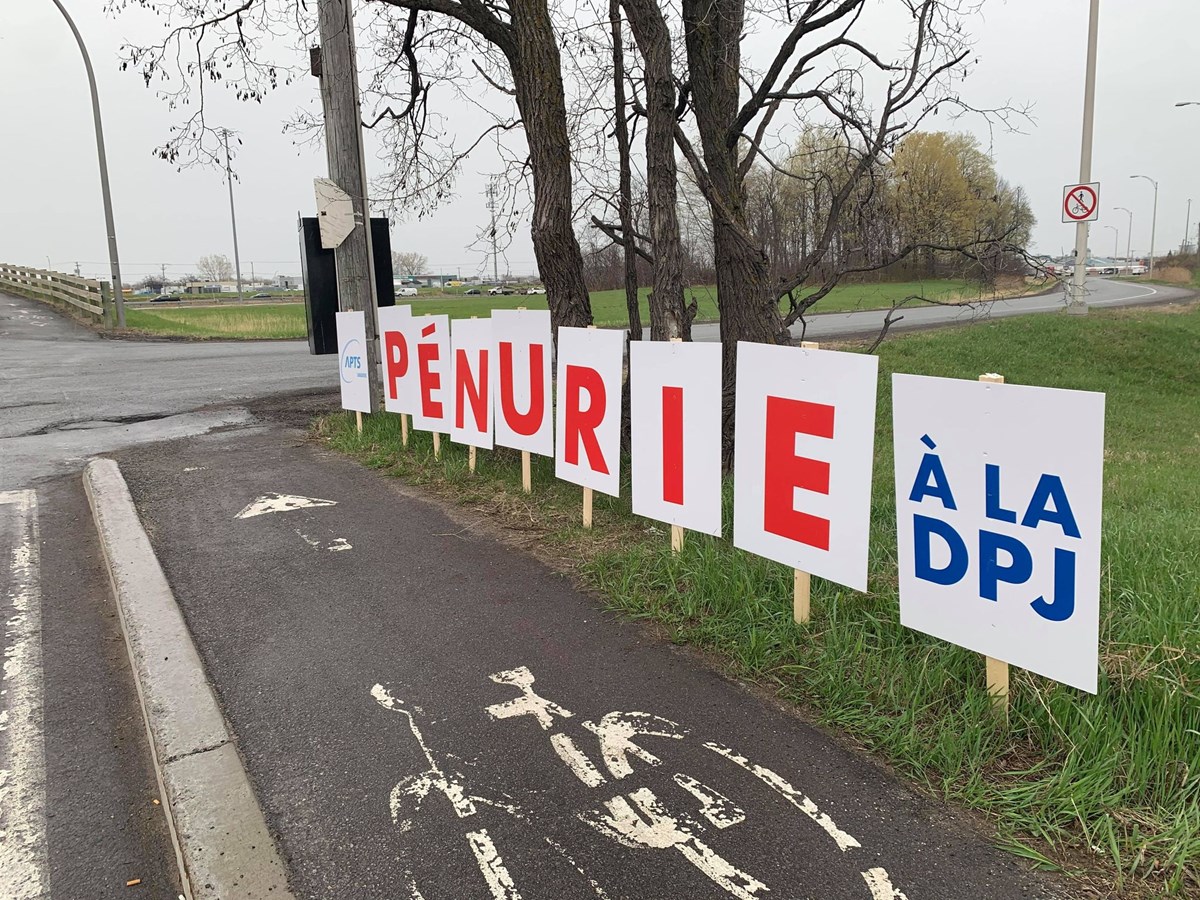 Manifestation des employés de l’APTS de Lanaudière