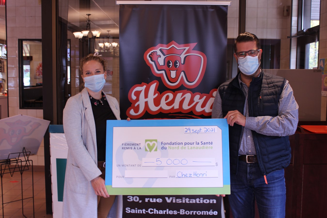 Le Restaurant Chez Henry généreux dans sa communauté