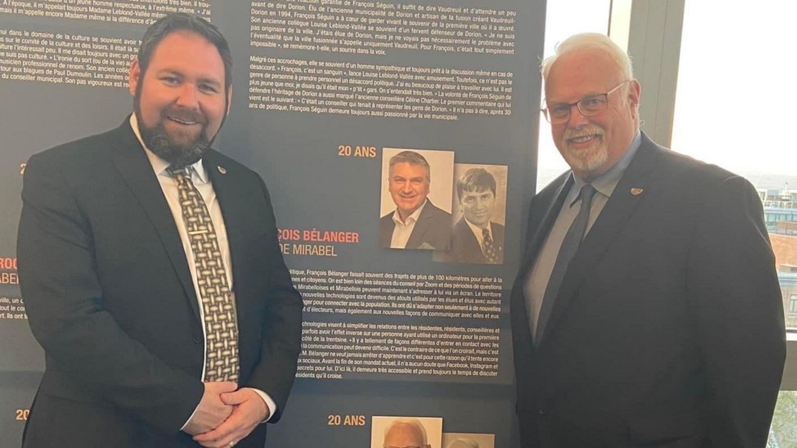 Hommage à Richard Leduc pour ses 20 ans de service par l’UMQ