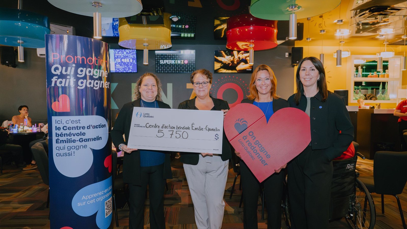 Loto-Québec remet 5 750 $ au Centre d’action bénévole Émilie-Gamelin