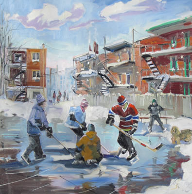 Un peintre de Sainte-Perpétue vend une toile à Alex Kovalev