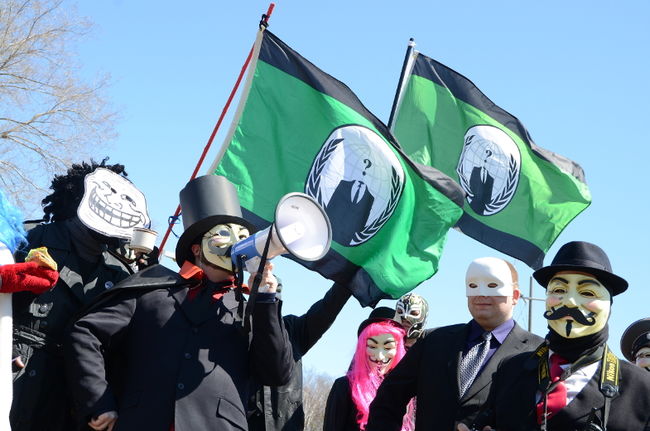 Manifestation contre Narconon