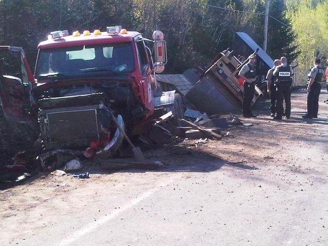 Accident sur la route 348