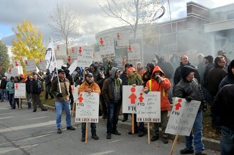 Le combat des élagueurs : manifestation