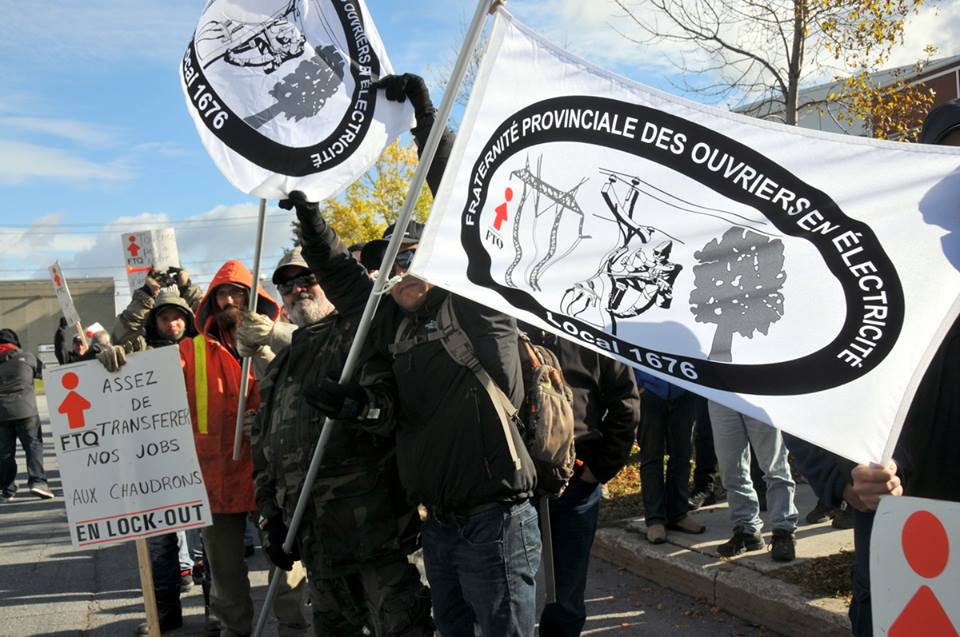 Le combat des élagueurs : manifestation