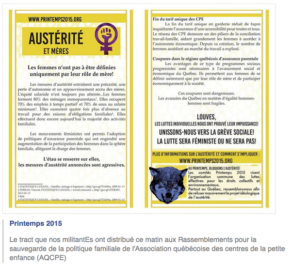 40 000 parents se mobilisent dans une dizaine de villes du Québec