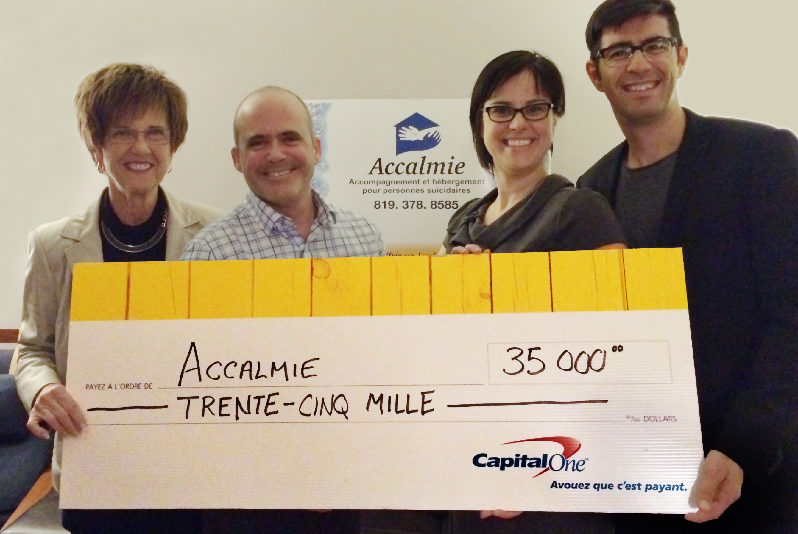 Accalmie reçoit un don de 35 000$
