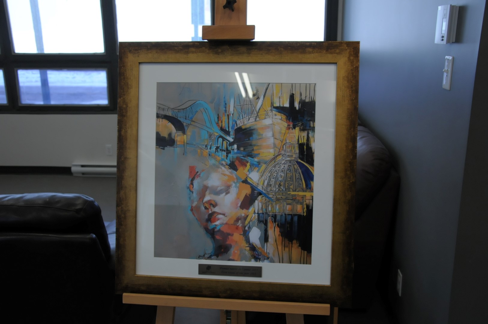 Oeuvre de l’artiste-peintre Caroline St-Pierre  qui a été remise au capitaine, Yuriy Taranenko.