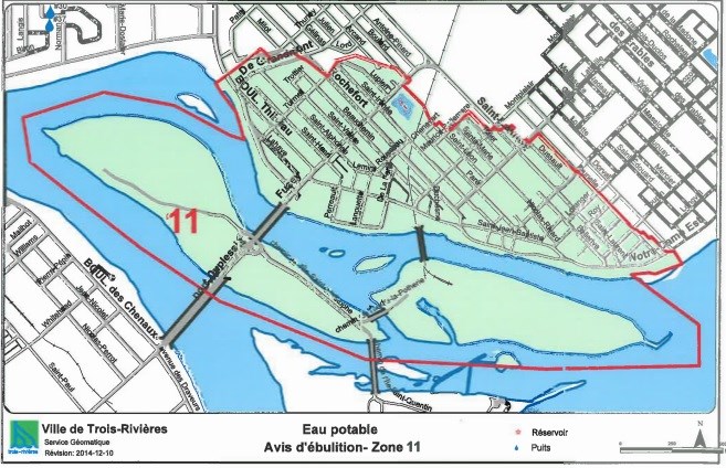 Avis d'ébullition préventif de l'eau pour le secteur Cap-de-la-Madeleine