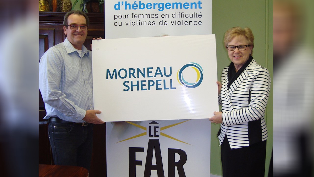 Christian Cournoyer, Initiateur de la journée et Conseiller technique adjoint, ITSC, Morneau Shepell et Rollande Cloutier, directrice générale par intérim, maison Le FAR.