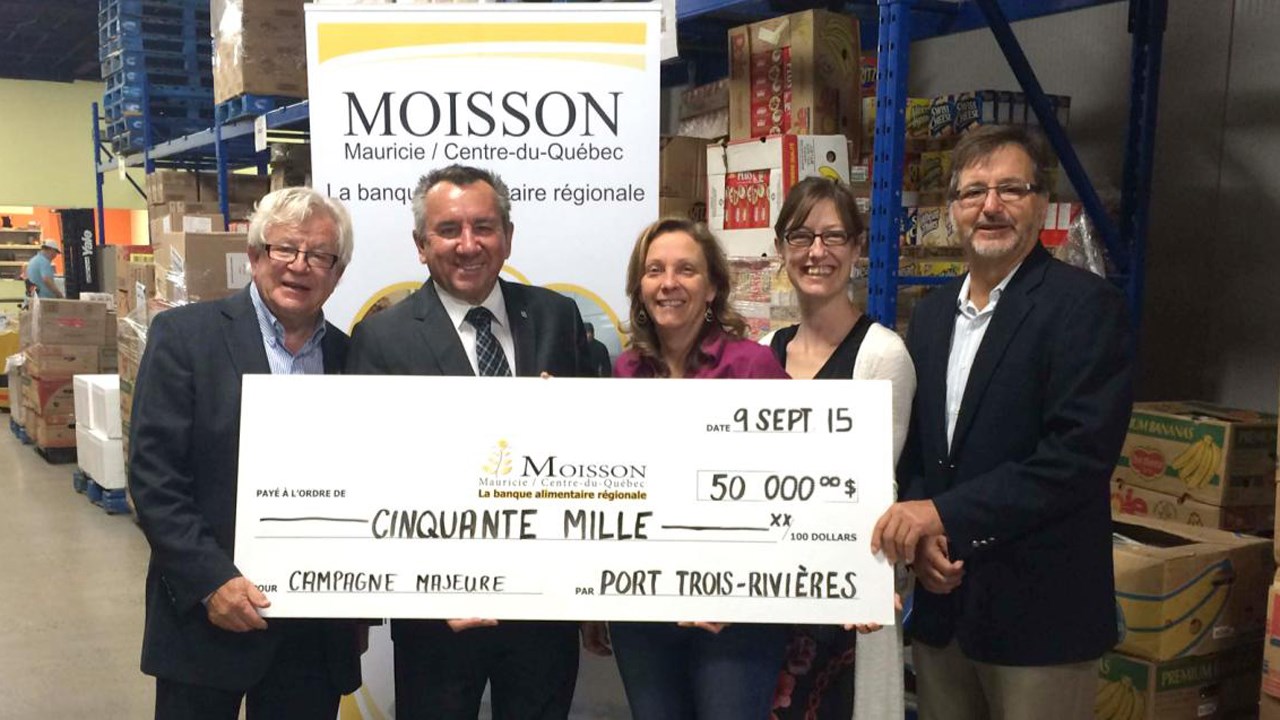 L'APTR remet 50 000 $ à Moisson Mauricie/Centre-du-Québec