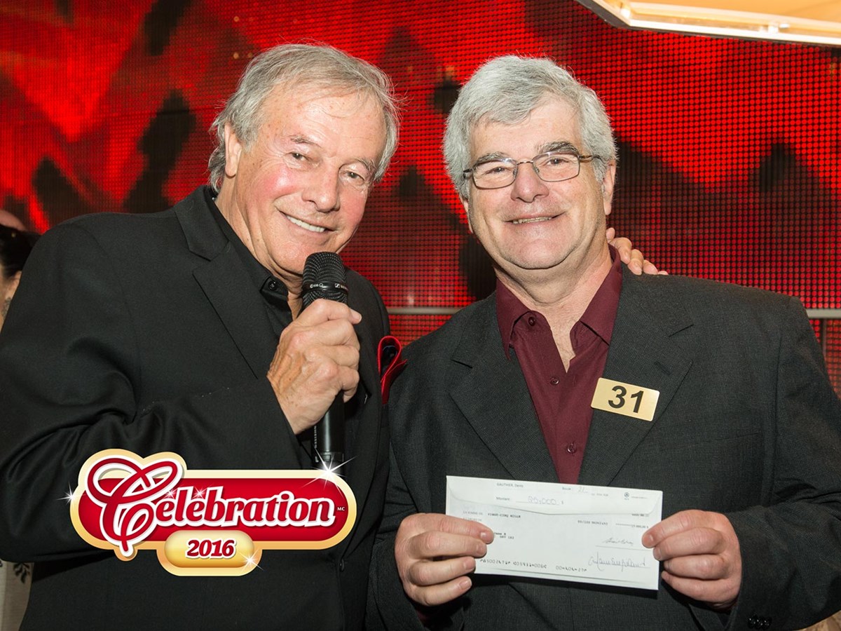 Célébration 2016 enrichit de 25 000 $ un résident de Trois-Rivières