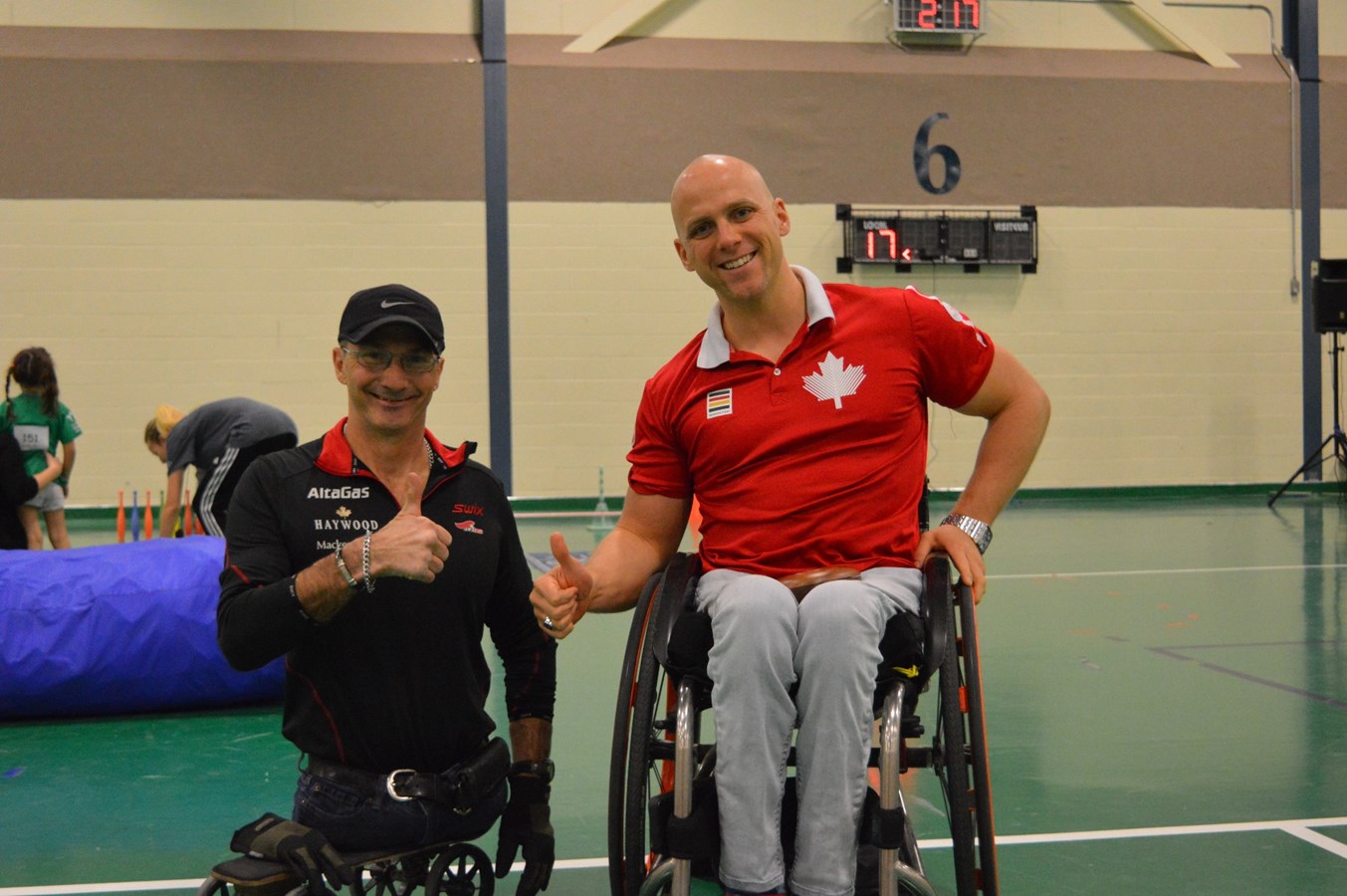 Yves Bourque et Charles Moreau, deux athlètes paralympiques canadiens impliqués lors de l'événement