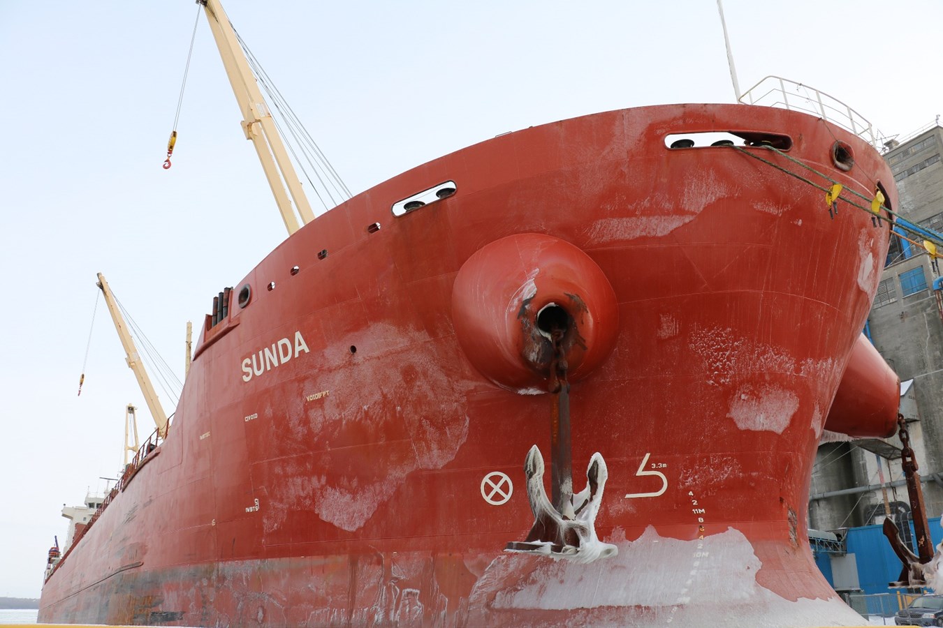 Le Sunda est le premier navire océanique à atteindre le Port de Trois-Rivières en 2017