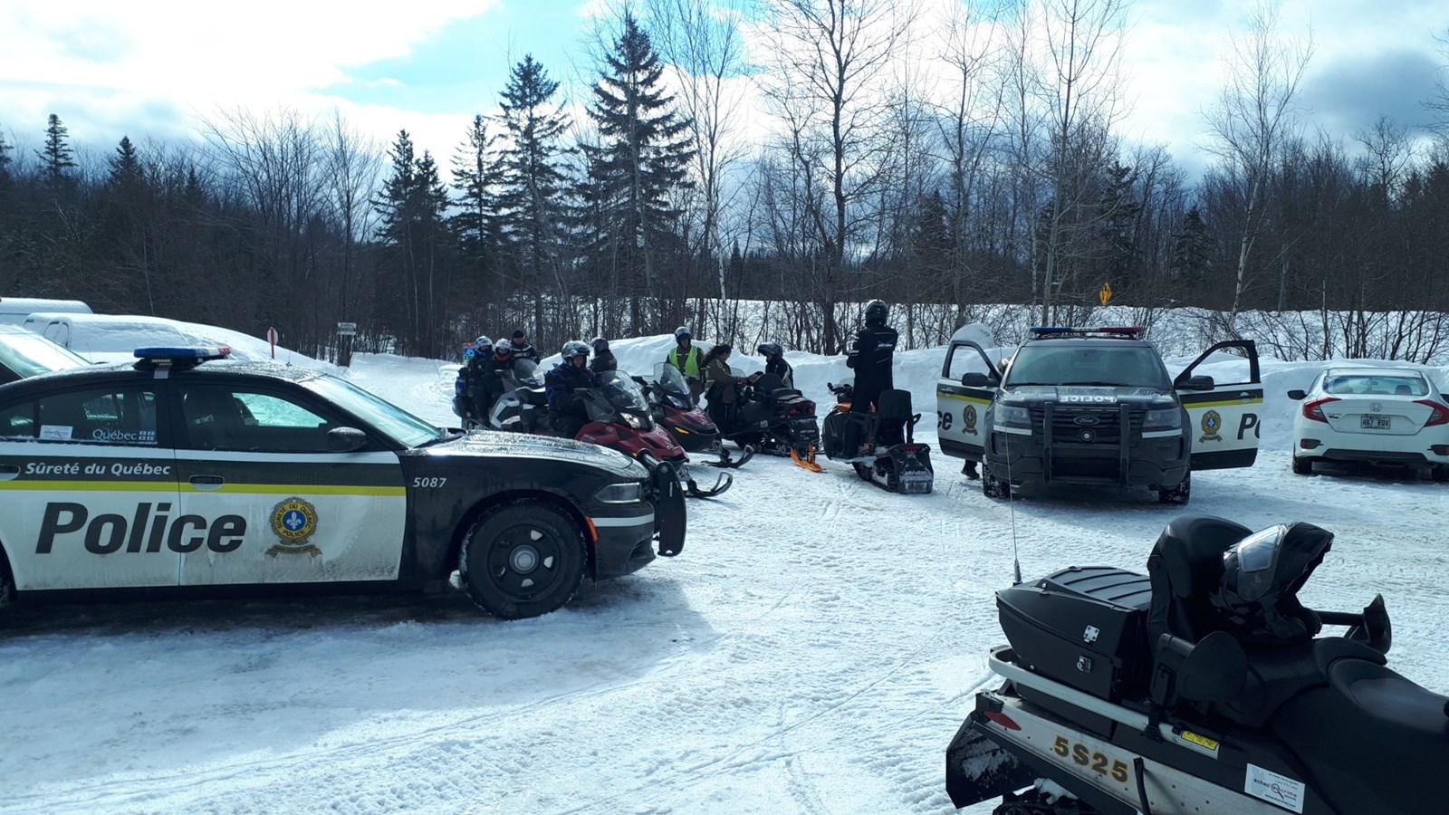 Retour une intervention menée par les policiers de la Sûreté du Québec le 16 février dernier