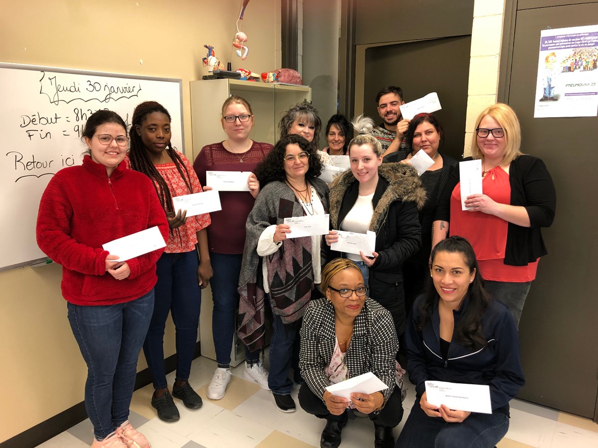 Une cohorte de futurs préposés aux bénéficiaires (PAB) à Trois-Rivières.