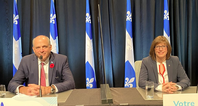Le ministre de l'Économie et de l'Innovation, Pierre Fitzgibbon, et la ministre déléguée au Développement économique régional, Marie-Eve Proulx.