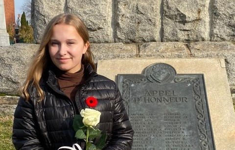 Une jeune amputée de Trois-Rivières rend hommage aux anciens combattants