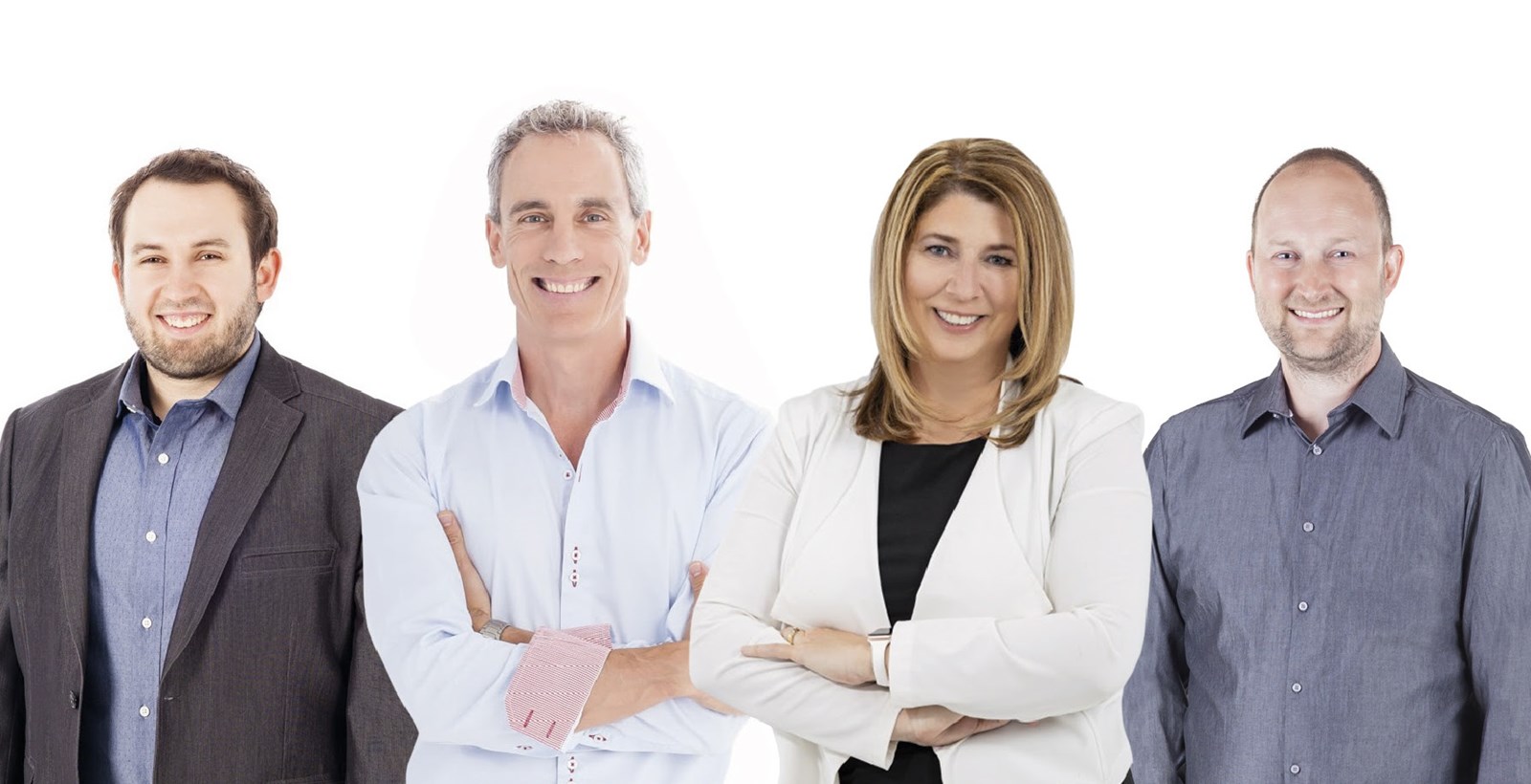 Steve Vallerand (directeur professionnel et de la pertinence clinique), Frédéric Léger-Schonbeck (co-propriétaire et directeur de l'enseignement physique et du mentorat), Virginie Bonura (directrice générale) et Sylvain Laflamme (ergothérapeute en chef).