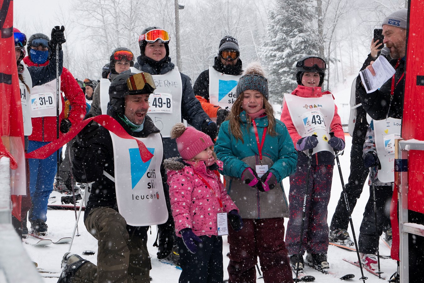 Des participants au Défi ski Leucan.