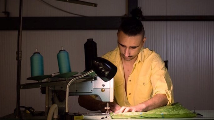 Mathieu Jourjon dans son atelier