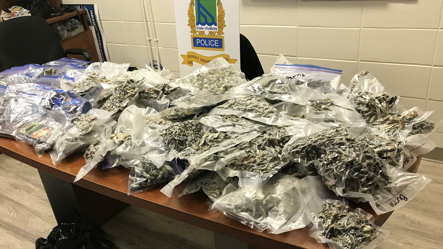 Les policiers auront saisi pas moins de 6,8 kilos de champignons magiques ensachés d’une valeur d’environ 68 000 $ sur le marché noir.