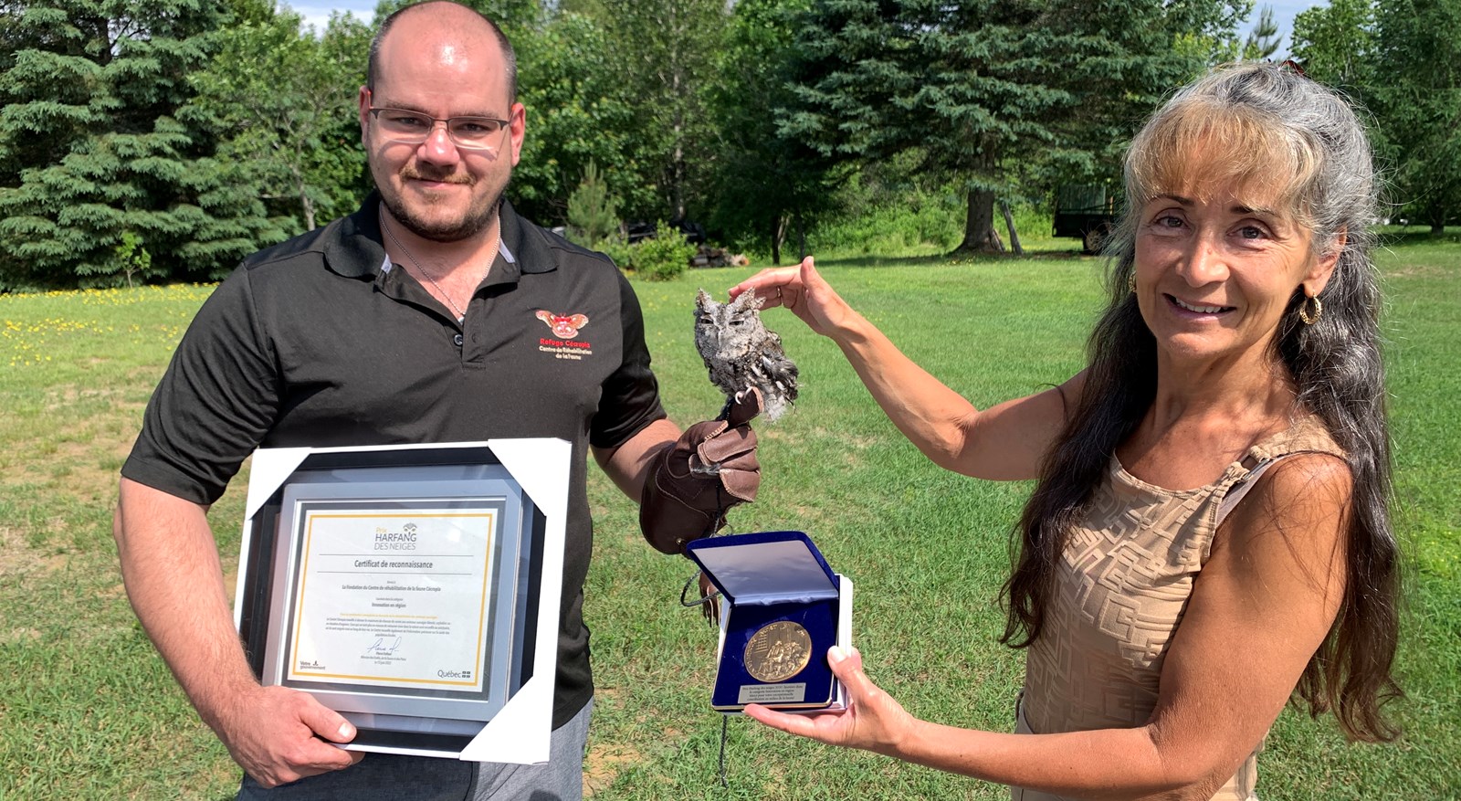 Le prix Harfang des neiges 2020 remis au Centre de réhabilitation de la faune Cécropia