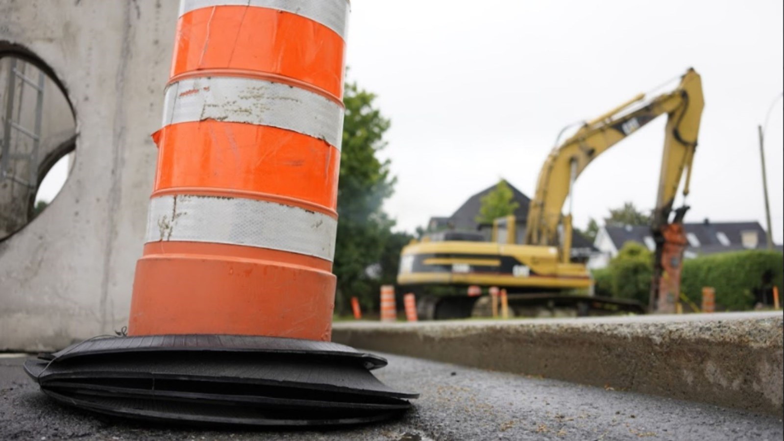 Travaux sur la Rue des Érables en ce lundi à Trois-Rivières 