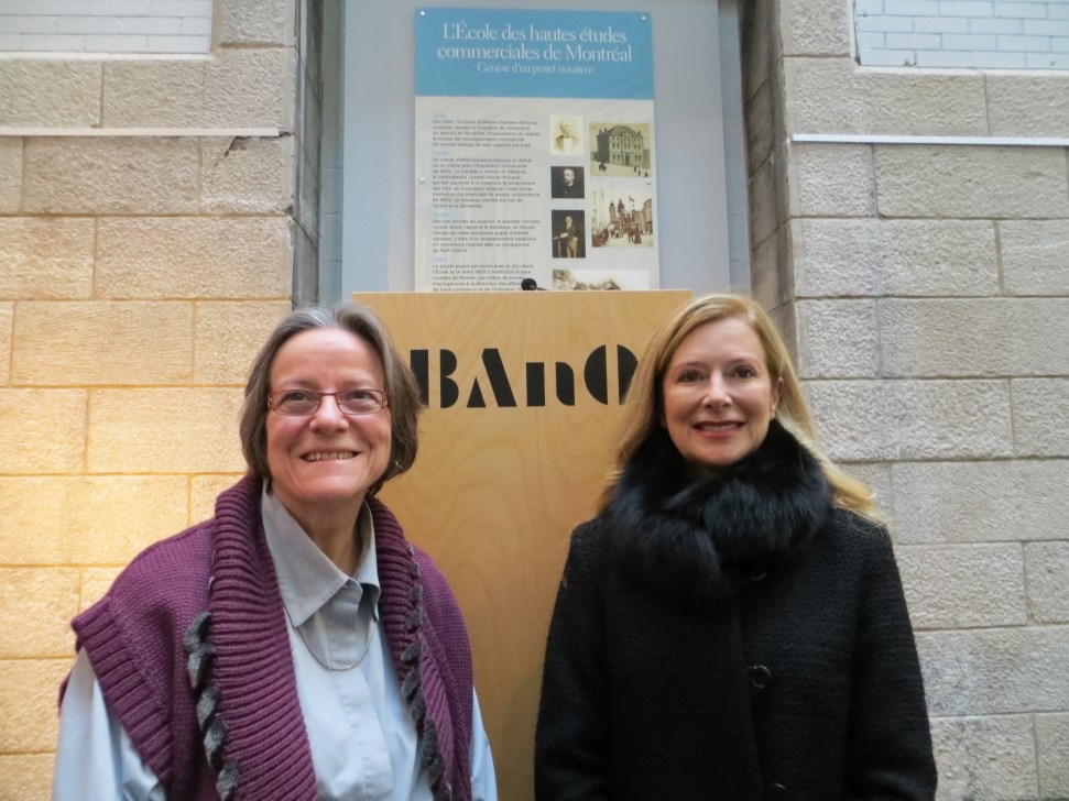 Marie Royal, présidente de la FQSG et Marie-Josée Poisson, romancière et porte-parole de la SNG 2015.